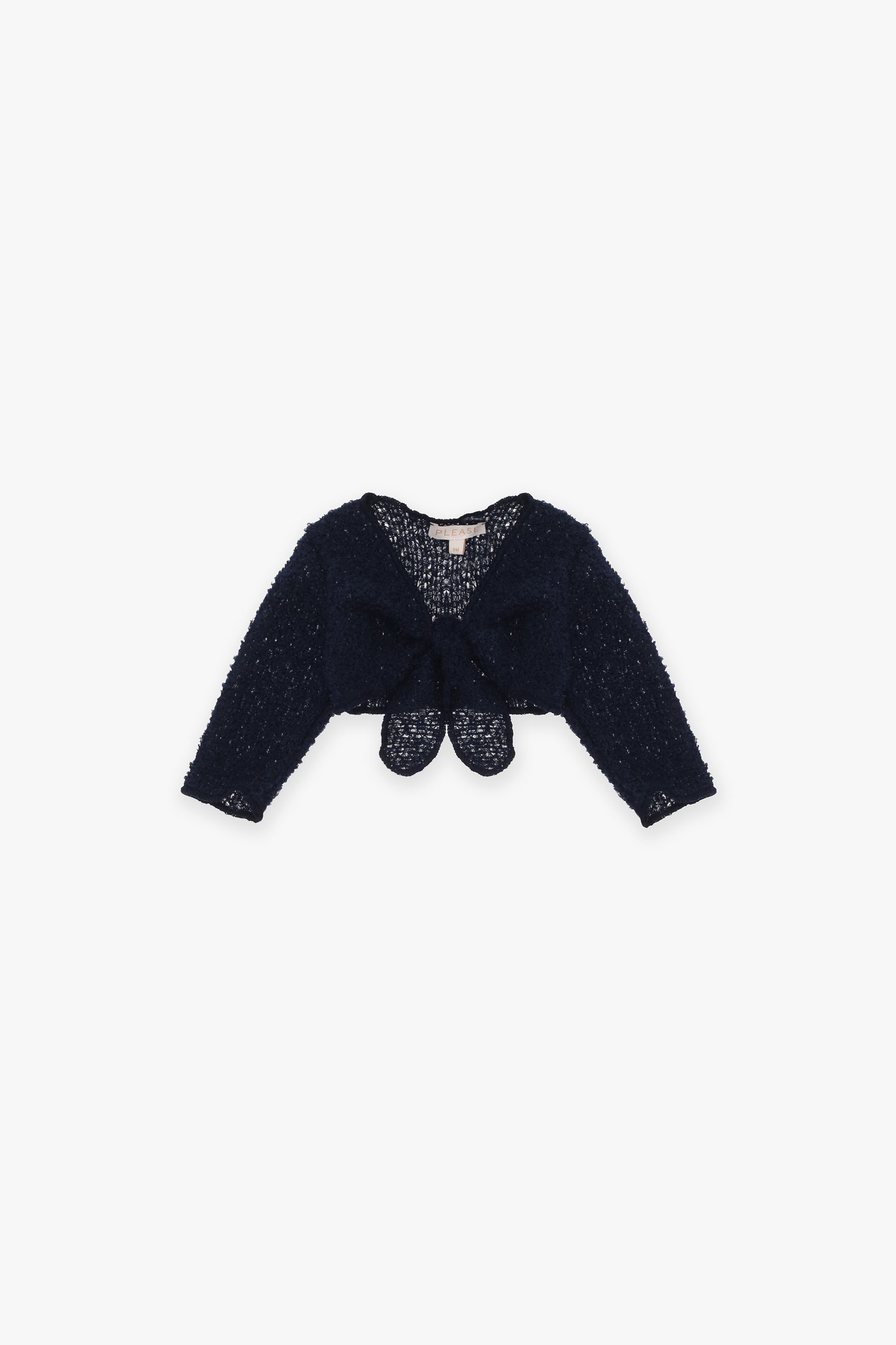 Image of Cardigan baby effetto traforato con nodo060