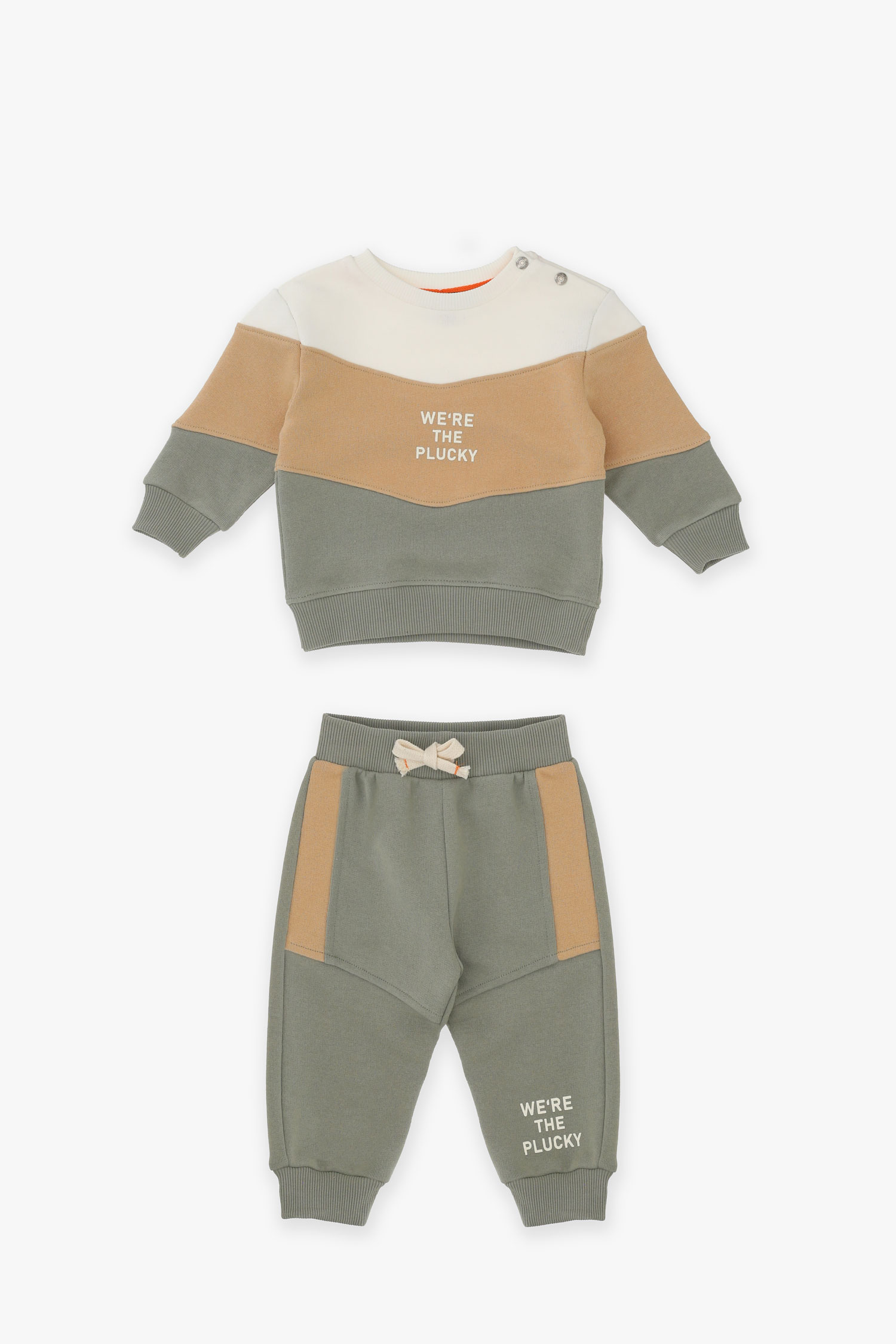 Image of Completo baby in cotone con felpa e pantaloni elasticizzati060