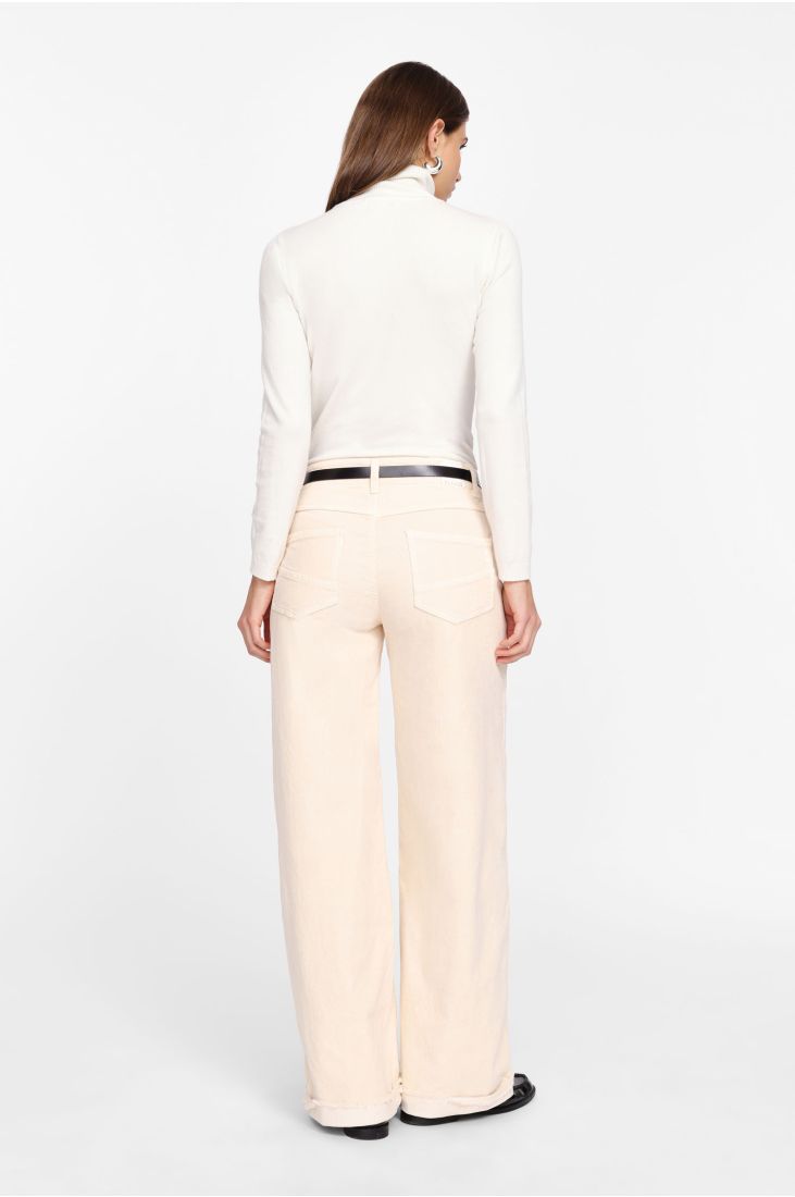 Mid rise palazzo trousers