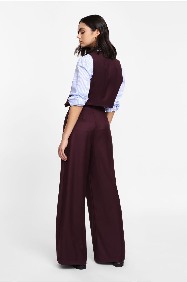 High-waisted palazzo trousers