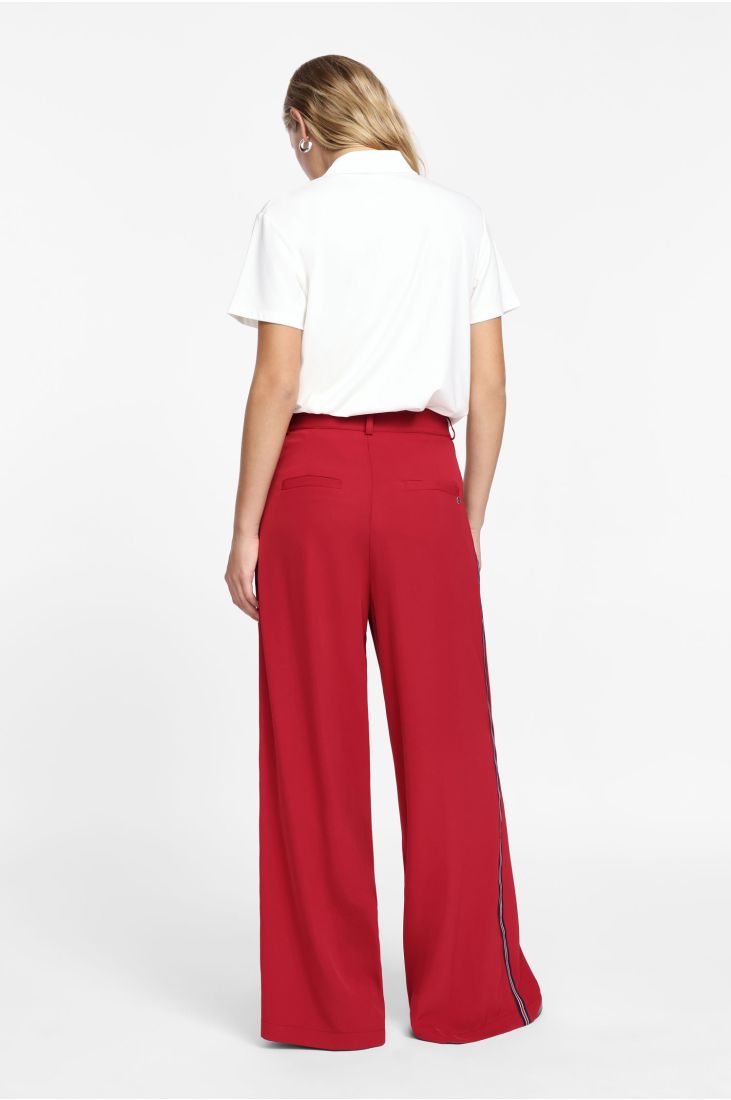 Wide-leg trousers with side details