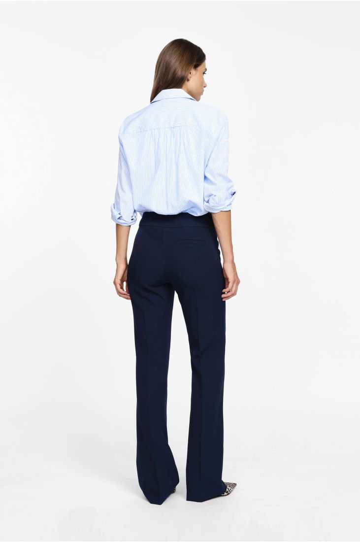 High-waisted minimalistic tailored trousers