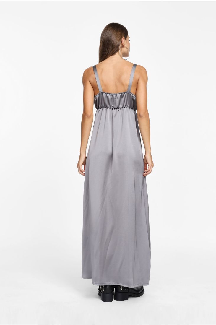 Long dress with deep v-neckline