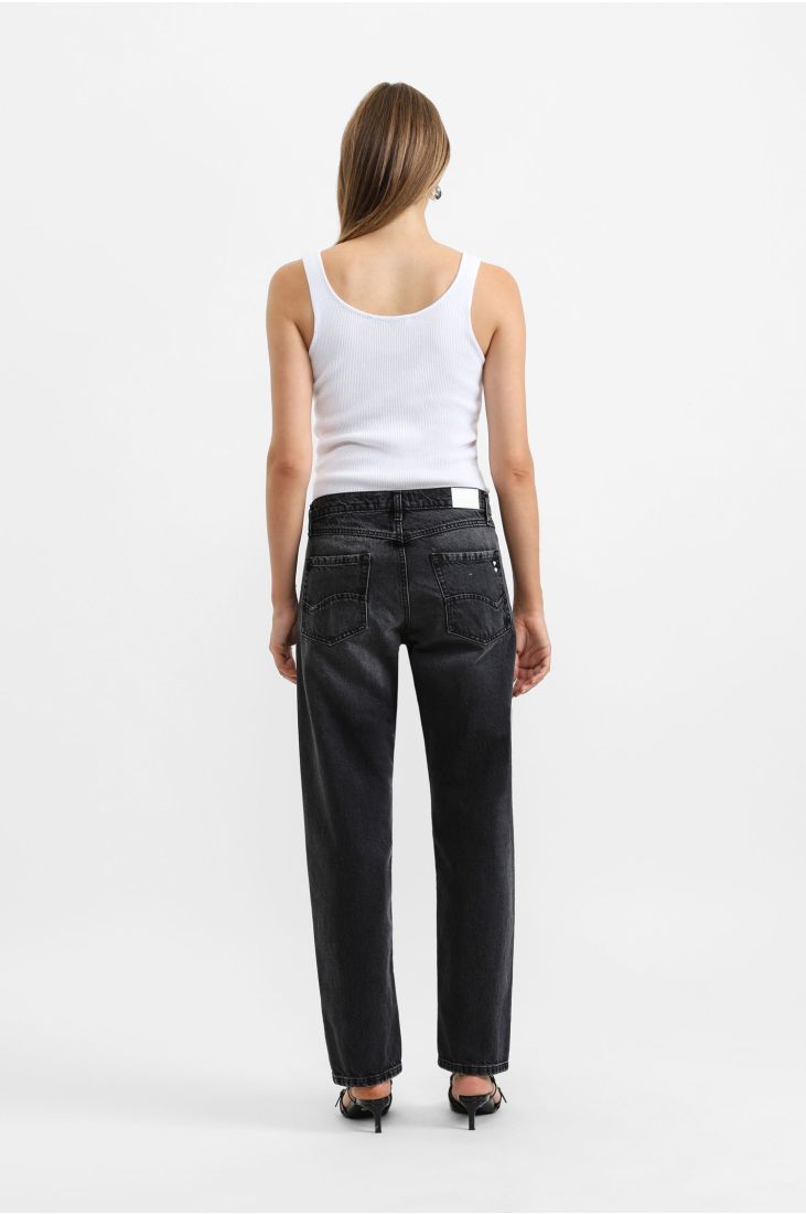 Pure cotton wide-leg jeans