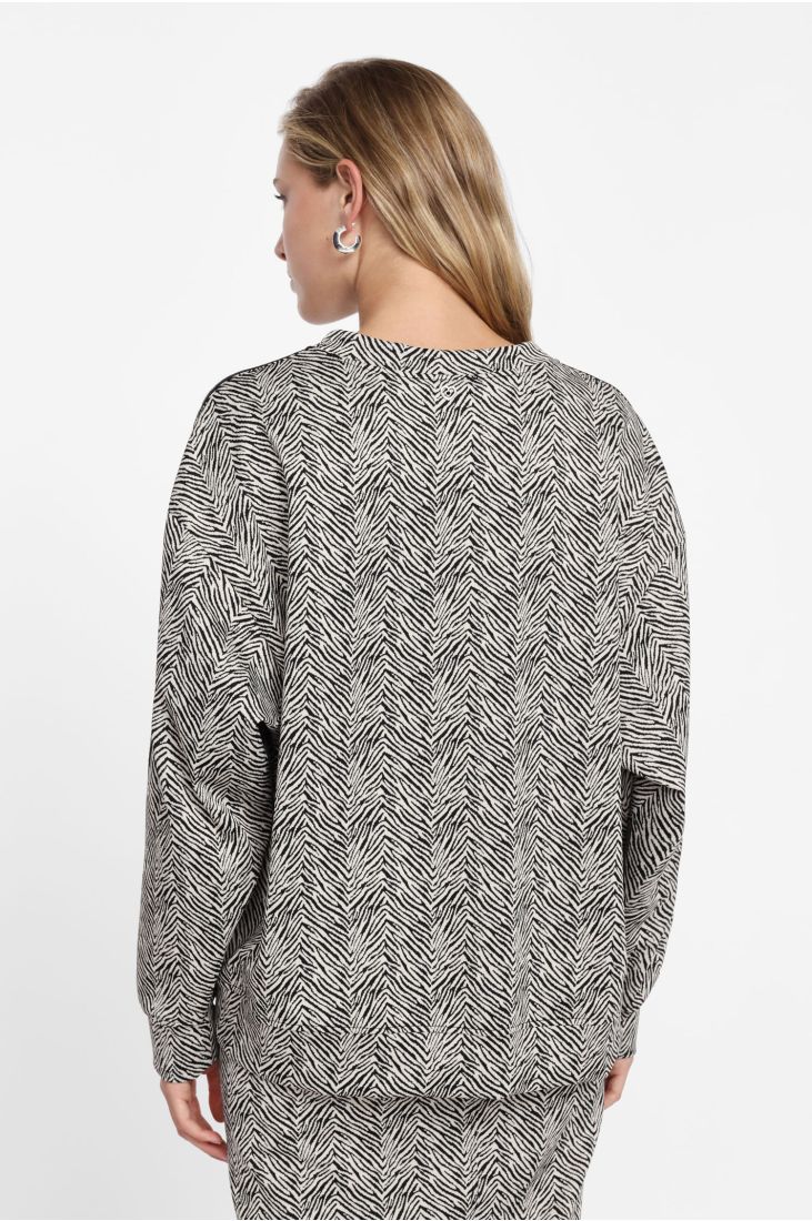 Zebra printed sweatshirt