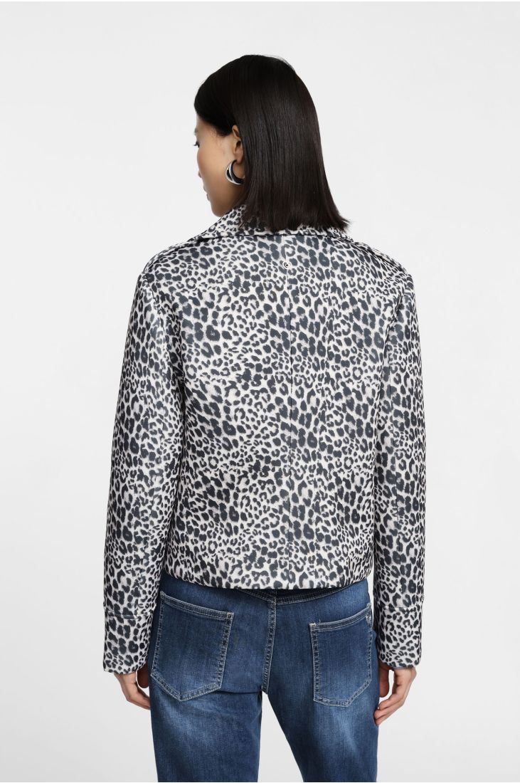 Printed jacket with zip closure