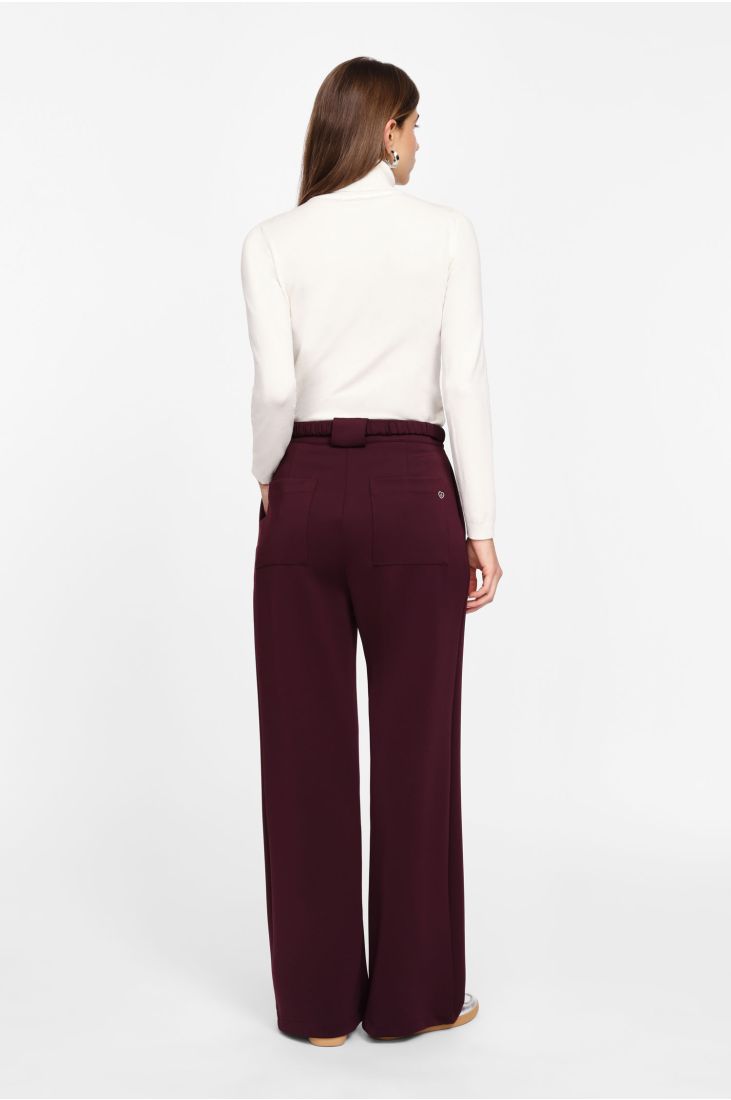 High waist palazzo trousers